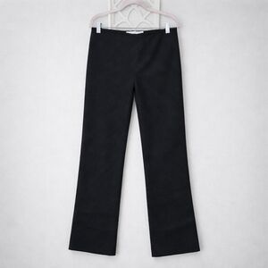 Y2K Black Ribbed Straight Leg Pants | Bratz Doll Office Siren | Side Zip